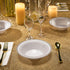 JOLLY PARTY 50 Plastic Bowls with Silver Rim - 12oz Disposable Soup Bowls for Christmas Thanksgiving Party