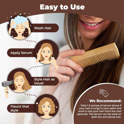HerStyler Hair Serum - Argan Oil, Vitamin E, Aloe Vera for All Hair Textures, Non-Greasy