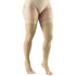 Truform Compression Stockings - 20-30 mmHg Thigh High Length, Dot-Top, Open Toe, Beige, 2X-Large