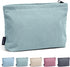 MAANGE Small Makeup Bag for Purse, Green Corduroy Travel Cosmetic Pouch, Portable Versatile Zipper Bag for Women