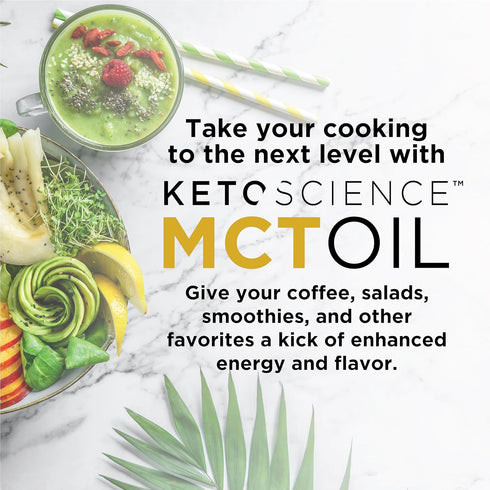 Keto Science Ketogenic MCT Oil Dietary Supplement - 100% Coconuts, 15 Fl Oz