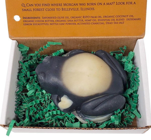WFG Morgan Frog Soap - Natural Vegan Rosemary Eucalyptus Bath Soap with Shea Butter
