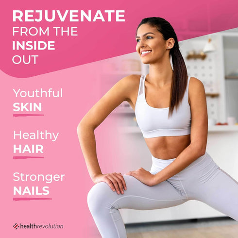 Health Revolution 99% Multi Collagen Peptides Powder Types I, II, III, V, X, Hydrolyzed Collagen for Women, Absorption