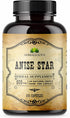 Star Anise Dietary Supplement - 100 Capsules of Anise Extract, 1000mg Natural Formula for Immune Strength and
