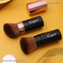 Retractable Kabuki Makeup Brushes, 2 Pcs Blush Brushes Set for Liquid Cream Cosmetics Travel (rose gold)