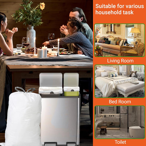 Reliable1st 20 1.2 20 Gallon Heavy Duty Mil THICK Compatible with Glad Gallon Trash Can Trash Bags with Reinforced