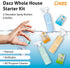 DAZZ Whole House Starter Kit, 3 Reusable Spray Bottles & 6 Refills, Eco Friendly Cleaners