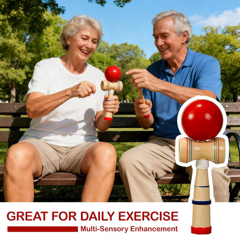 YarnieWell Dementia Products for Elderly, Wooden Hand-Eye Training Ball for Alzheimers Patients, Dementia