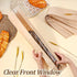 Kegeeei 150 Pack 150 23x4x1.6 Inch Packaging Baguette Bags with Clear Front Window and Seal Stickers, Paper Bread Bags