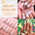 UNA GELLA Short Coffin Press on Nails - 216pcs Pre-shape Gel Tips for Full Cover Acrylic Nail Extension DIY - 12 Sizes for Home Salon