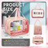 Chenille Letter Bag, Nylon Makeup Bag, Portable Zipper Cosmetic Toiletry Storage Bag for Women Girls, Pink