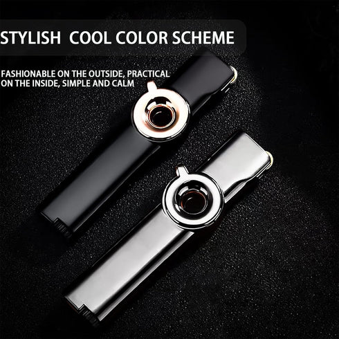 Cool Gadgets Metal Gears Butane Torch Lighters - Refillable Novelty Lighter for Camping, BBQ, Fireplace (Without Gas)