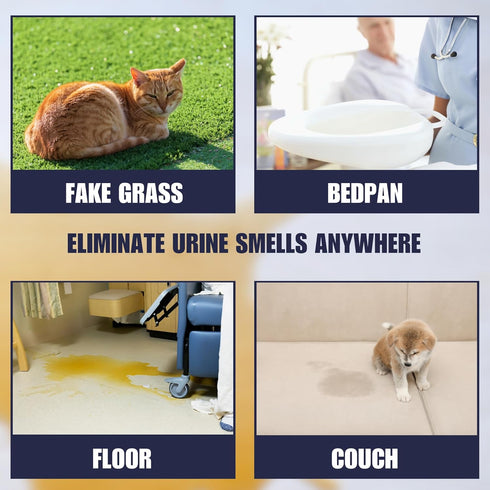 SMELLEZE Natural Urine Smell Removal Deodorizer - 2 lb. Granules, Stops Urine Stench Effectively