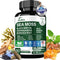 16-in-1 Organic Sea Moss 7000mg, Ashwagandha 2000mg, Black Seed Oil 4000mg, Turmeric, Vitamin C & D3 for Overall Health