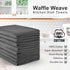 PY HOME & SPORTS 8 Pack Cotton Waffle Weave Kitchen Towels, 17 x 25, Super Absorbent Dark Grey Dish Cloths