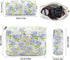 Quilted Cotton Cosmetic Bag, 2Pcs Large Makeup Pouch for Women, Aesthetic Floral Toiletry Bag Gift
