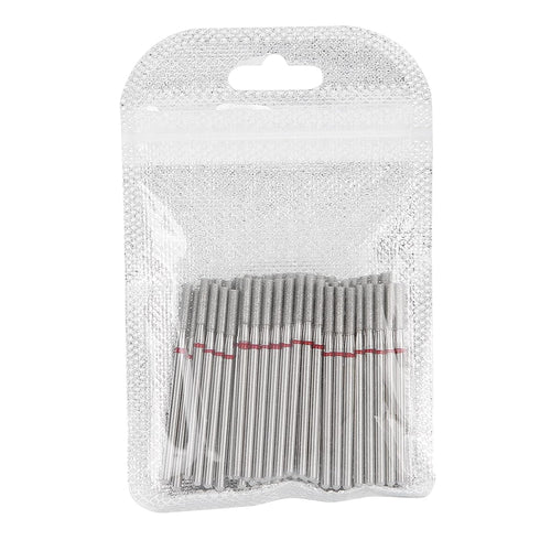 HURRISE 50Pcs Nail Drill Bits - Practical Nail Polishing Head Replacement Accessory for Acrylic Gel Nails Manicure Tool