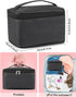 Nail Polish Bag Nail Art Set Organizer, Travel Case with Compartment, Gift for Women (Black)