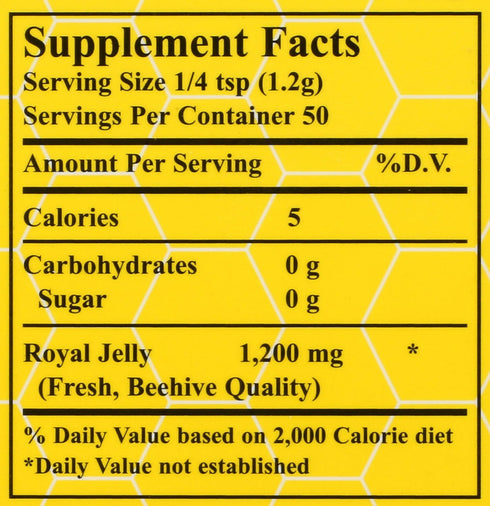 YS Eco Bee Farms 100% 60,000 2.0 oz Pure Fresh Royal Jelly mg Liquid