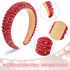 Syhood 5 Pcs Rhinestone Padded Headband, Crystal Beaded Bling Glitter Wedding Hair Accessory