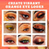 UCANBE Orange Eyeshadow Makeup Palette, 15 Colors Vibrant Shimmer Matte Glitter for Fall Cosplay