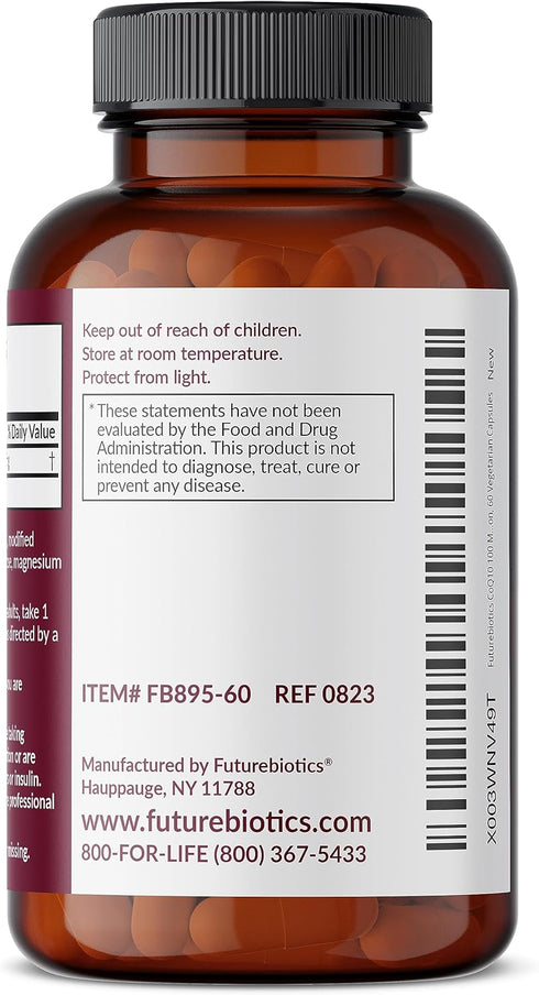 Futurebiotics CoQ10 100 MG for Cellular Energy Production, 60 Vegetarian Capsules