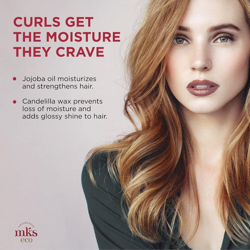 MKS eco Curl Cream, Original Scent - 4 oz, Define Curls, Eliminate Frizz & Flyaways, Vegan & Cruelty Free
