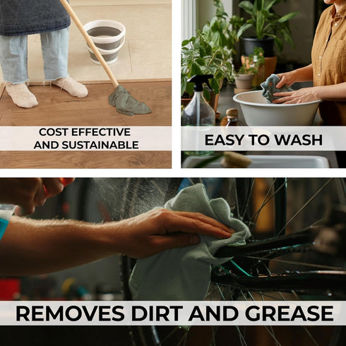 RW Rag Works 5 LB (16.57 12.28 5.67 inches)) Premium Ultra-Absorbent, Lint-Free Cotton Poly Rags Ideal for Garage