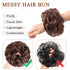 MORICA Messy Hair Bun Hair Scrunchies Extension, Curly Wavy Synthetic Chignon Hairpieces for Women (4/30#)