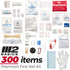 M2 BASICS Professional 300 Piece First Aid Kit - Emergency Medical Supplies for Home, Travel, Office & Kids
