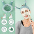 Face Wash Headband, Cute Cartoon Palm and Snail Spa Hair Bands, Elastic Coral Fleece for Women Skincare.