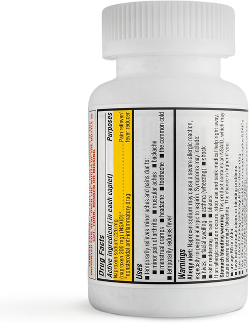 Timely Naproxen Sodium 220 mg, 300 Caplets for Pain Relief, Fever Reducer, Minor Arthritis Pain, Menstrual Cramp