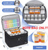 LEFORZ Medicine Storage Bag,Double Layers Pill Bottle Organizer Bag Empty with Lockable Zipper&Adjustable