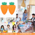 SWETRACE 24pcs Carrot Shaped Disposable Paper Plates Multi-function Household Dinner Plates for Party Gathering