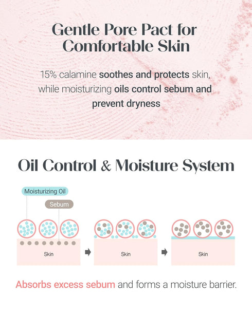 THESAEM Saemmul Perfect Pore Pink Pact - Makeup Finishing Pressed Powder for Sebum Control and Pore Minimization