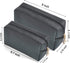 2pcc set PU Leather Cosmetic Bag for Women Minimalism Makeup Bag for Daily Use Portable Storage Purse Small Neat Cosmetic Pouch Water-resistant Toiletry Bag for Travel (Black)