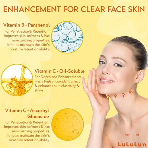 Lululun Hydra V Vitamin-Packed Facial Sheet Mask, 28 Sheets, Hydrating Face Mask with Vitamin C & E