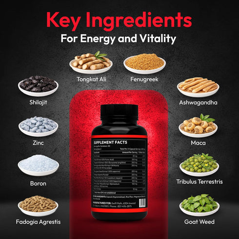Swift Path Venture 60 Supreme Vitality for Men Daily Energy & Wellness Support Clean, Stimulant-Free Supplement