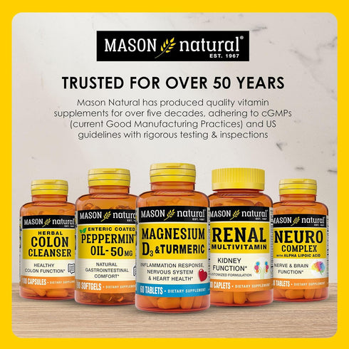 MASON NATURAL Herbal Colon Cleanser, 300 Day Supply, 3 Pack, Supports Digestive Health