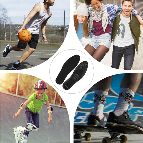 Macuezu 2 Pairs Kids Insoles for Sneakers, Memory Sponge Shoes Insole, Unisex Breathable Shoe Insoles, Cutting Size