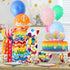 105 Pcs Rainbow Cellophane Treat Bags, Bulk Plastic Polka Dot Stripes Goodie Candy Favor Bags for Parties