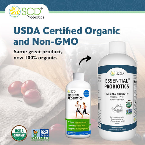 SCD Essential Probiotics for Women, Men, Kids, Toddlers, Liquid Probiotic Supplement for Digestion and Immunity, 11