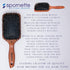 Spornette Deville Cushion Paddle Brush, Boar Bristle Hair Brush for Straightening, Smoothing, Detangling