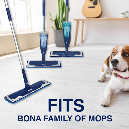 Bona Microfiber Sweeping Pad for Multi-Surface Floors, Attracts Pet Hair, For Use With Bona Mops