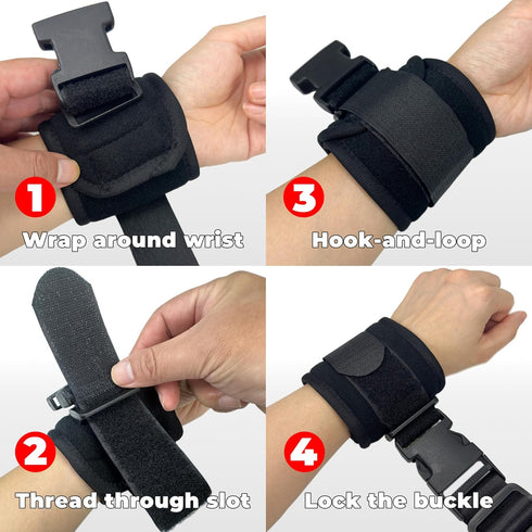 PSNOOK (2 Patient Medical Restraints Belts for Wrists and Ankles, with Quick Release Buckles, Bed Restraints Limb