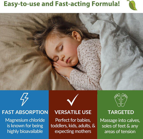 Taspen's Organics (1.7 oz) Magnesium Unscented Sleep Cream | Natural Nighttime Topical Magnesium for Babies, Toddlers
