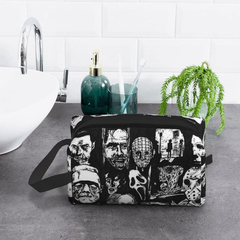 Women's Horror Icons Cosmetic Bags, Makeup Pouch, Travel Toiletry Storage Bag