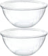 PLASTICPRO Disposable Round Crystal Clear Serving Bowls, 48 OUNCE for Party Snack or Salad