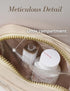 Mini Sandy Clear Makeup Bag, Transparent Toiletry Bags with Carabiner, Cute Organizer with Interior Pocket
