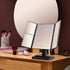 MELANNCO Black Tri Fold LED Vanity Mirror, 3 Magnifications, Dimmable LED Lights, Touch Control Makeup Mirror